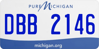 MI license plate DBB2146