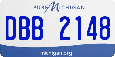 MI license plate DBB2148
