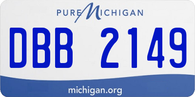MI license plate DBB2149