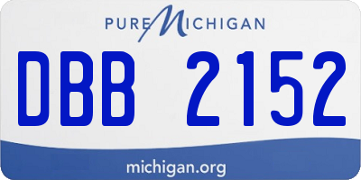 MI license plate DBB2152