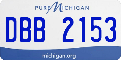 MI license plate DBB2153