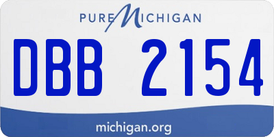 MI license plate DBB2154