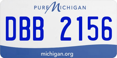 MI license plate DBB2156