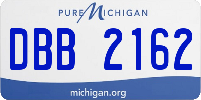 MI license plate DBB2162
