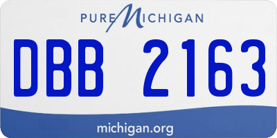 MI license plate DBB2163
