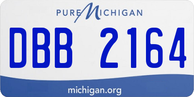 MI license plate DBB2164