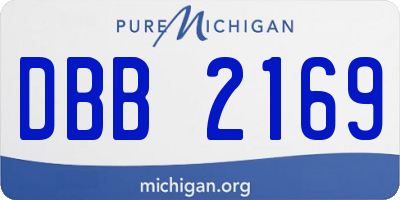 MI license plate DBB2169