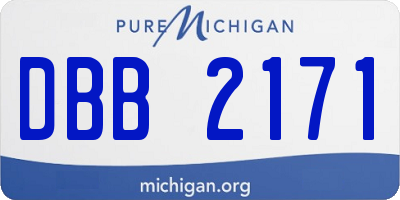 MI license plate DBB2171