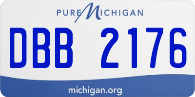 MI license plate DBB2176