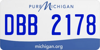 MI license plate DBB2178