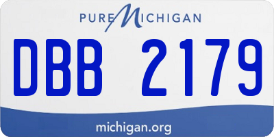 MI license plate DBB2179