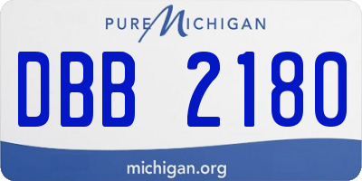 MI license plate DBB2180