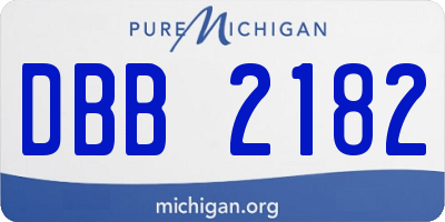 MI license plate DBB2182
