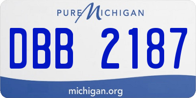 MI license plate DBB2187
