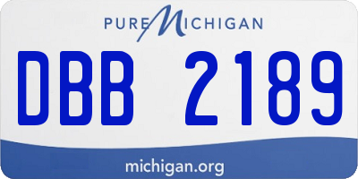 MI license plate DBB2189
