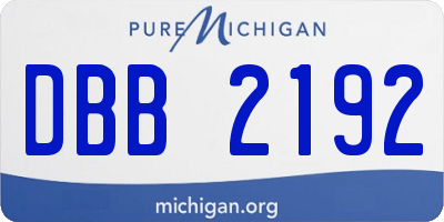 MI license plate DBB2192
