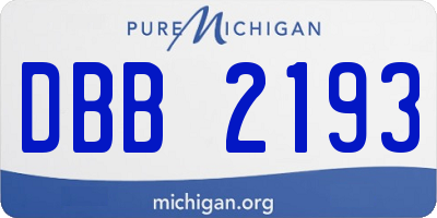 MI license plate DBB2193