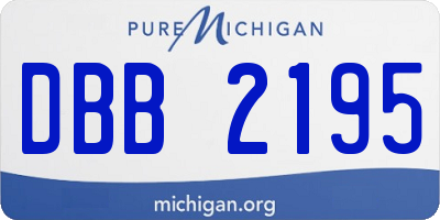 MI license plate DBB2195