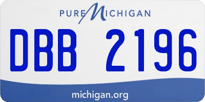 MI license plate DBB2196
