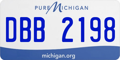 MI license plate DBB2198