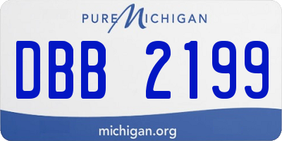 MI license plate DBB2199