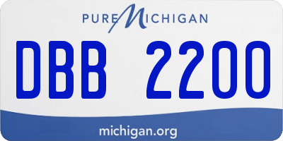 MI license plate DBB2200