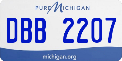 MI license plate DBB2207