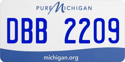 MI license plate DBB2209