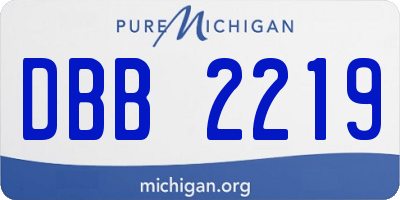 MI license plate DBB2219