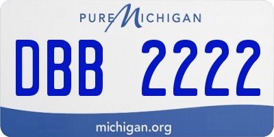 MI license plate DBB2222