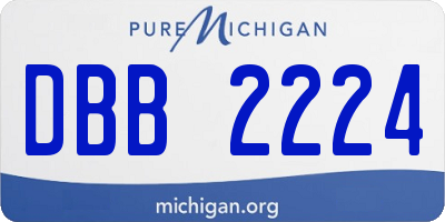 MI license plate DBB2224