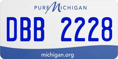 MI license plate DBB2228