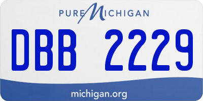 MI license plate DBB2229