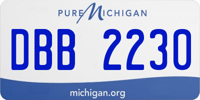 MI license plate DBB2230