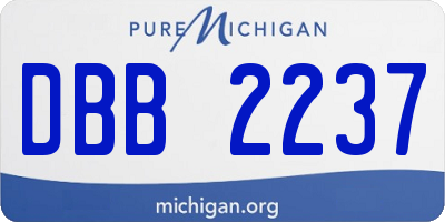 MI license plate DBB2237
