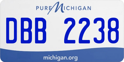 MI license plate DBB2238