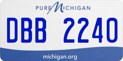 MI license plate DBB2240