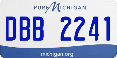 MI license plate DBB2241