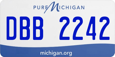 MI license plate DBB2242