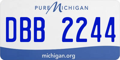 MI license plate DBB2244
