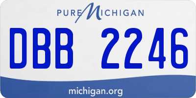 MI license plate DBB2246