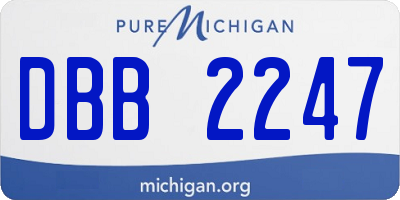 MI license plate DBB2247