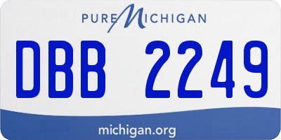 MI license plate DBB2249