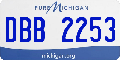 MI license plate DBB2253