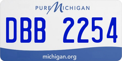 MI license plate DBB2254