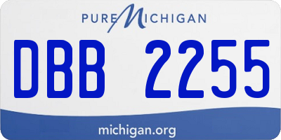 MI license plate DBB2255