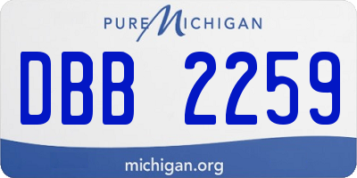 MI license plate DBB2259