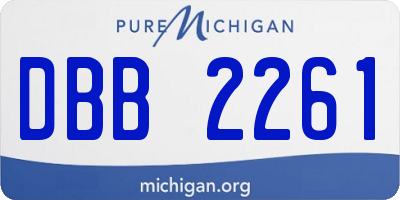 MI license plate DBB2261