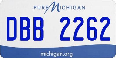 MI license plate DBB2262