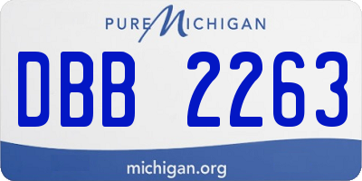 MI license plate DBB2263